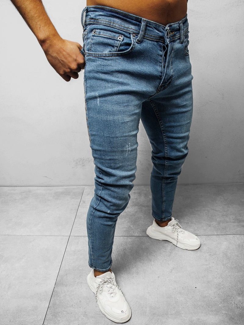 Spodnie jeansowe męskie ciemno-niebieskie OZONEE E/1230SP