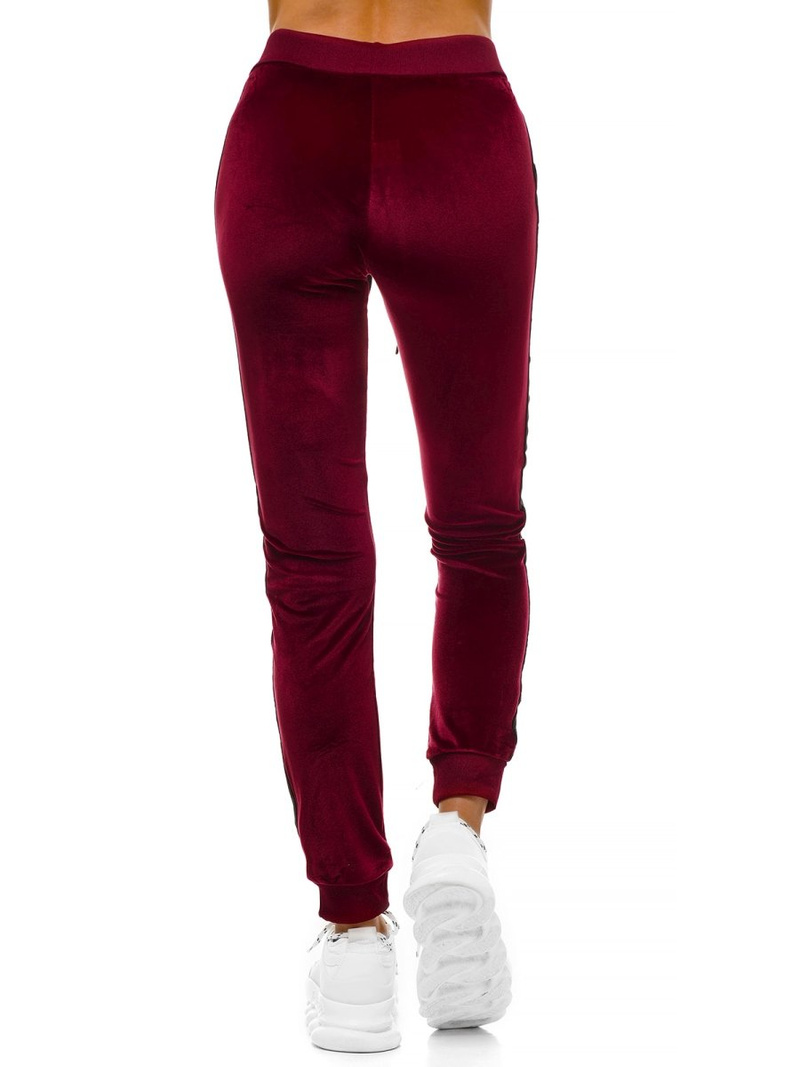 Spodnie dresowe damskie bordowe OZONEE O/82275