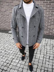 Пальто чоловіче сірий/2 OZONEE O/5627