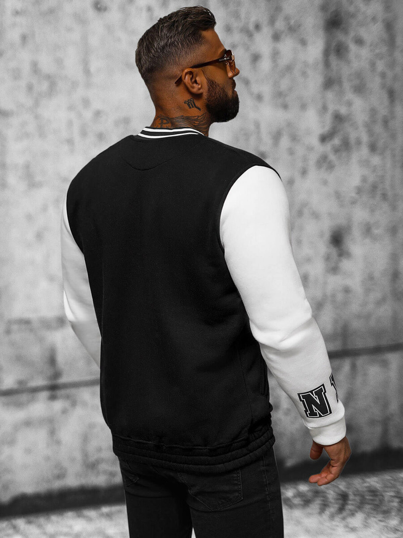 Bluza męska rozpinana czarna OZONEE O/TB9127