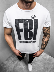 T-Shirt męski biały OZONEE JS/SS100730Z