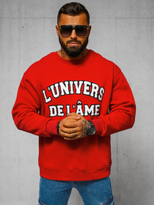 Bluza oversize czerwona OZONEE O/SWE23055