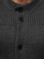 Sweter męski kardigan grafitowy OZONEE NB/MM6011/3