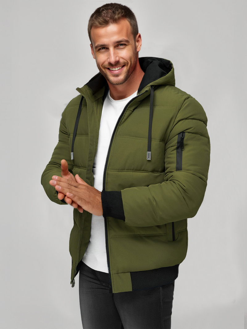 Kurtka męska pikowana khaki OZONEE JS/31M5003Z