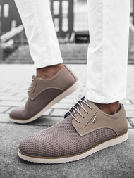 Buty męskie beżowe t/682