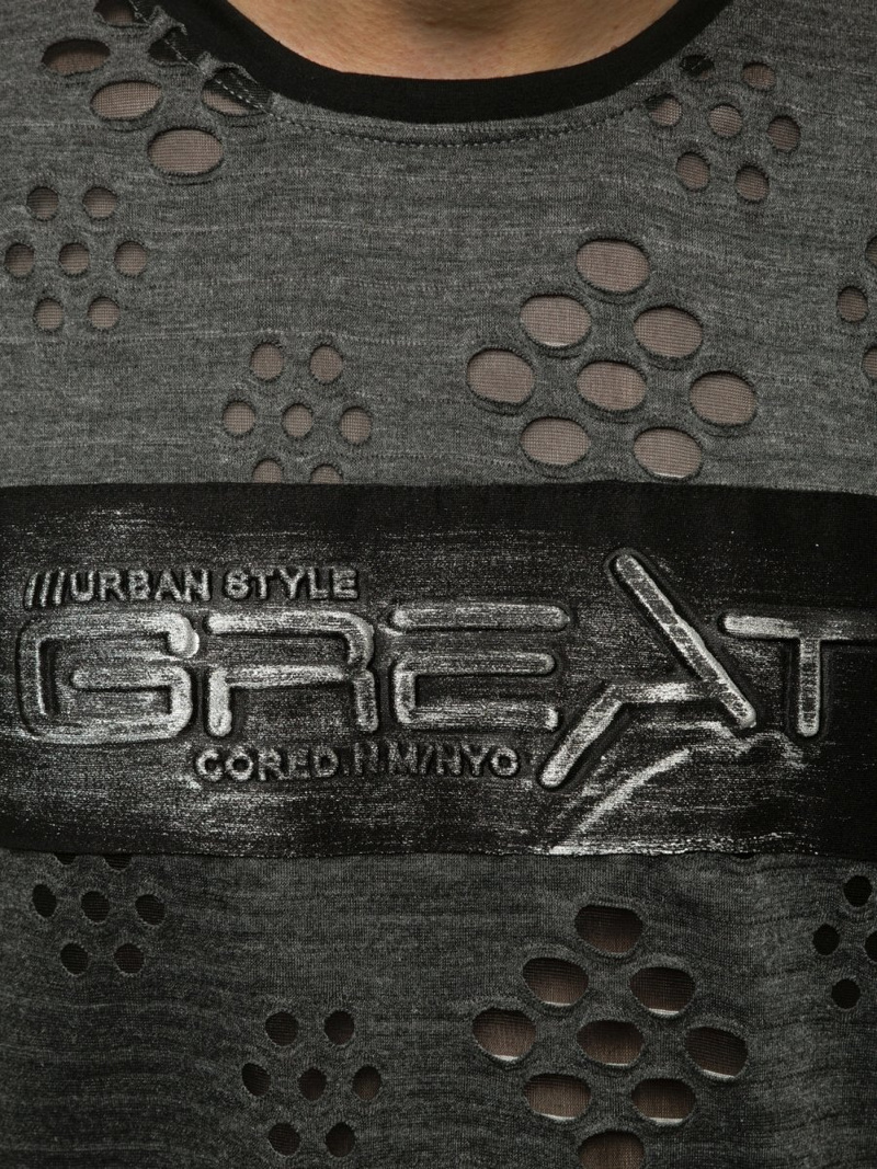 T-Shirt męski czarny OZONEE JS/KS2083