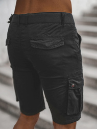 Spodenki męskie chino czarne OZONEE T/BB70012/1