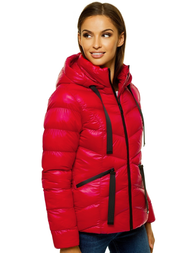 Kurtka zimowa damska czerwona OZONEE JS/M23066/1