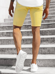 Spodenki chinos męskie jasno-żółte OZONEE JB/JP1142