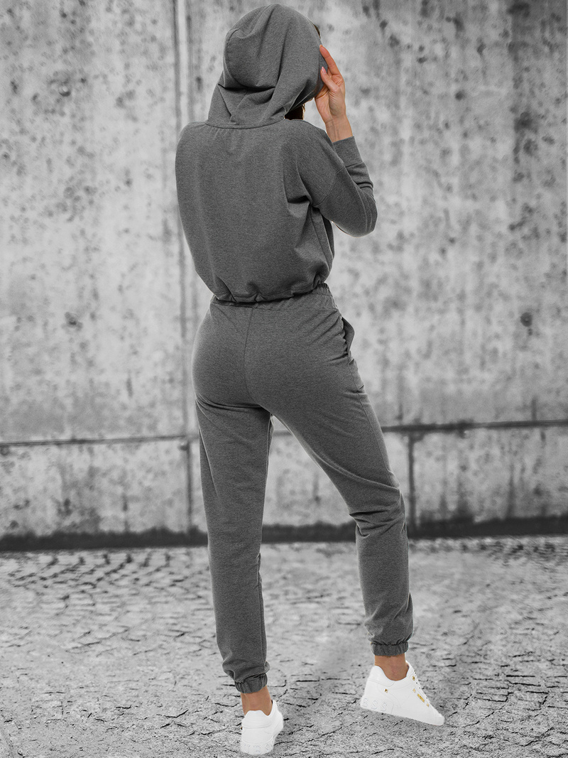 Жіночий спортивний костюм з двох частин Темно-Сiрий OZONEE O/12108