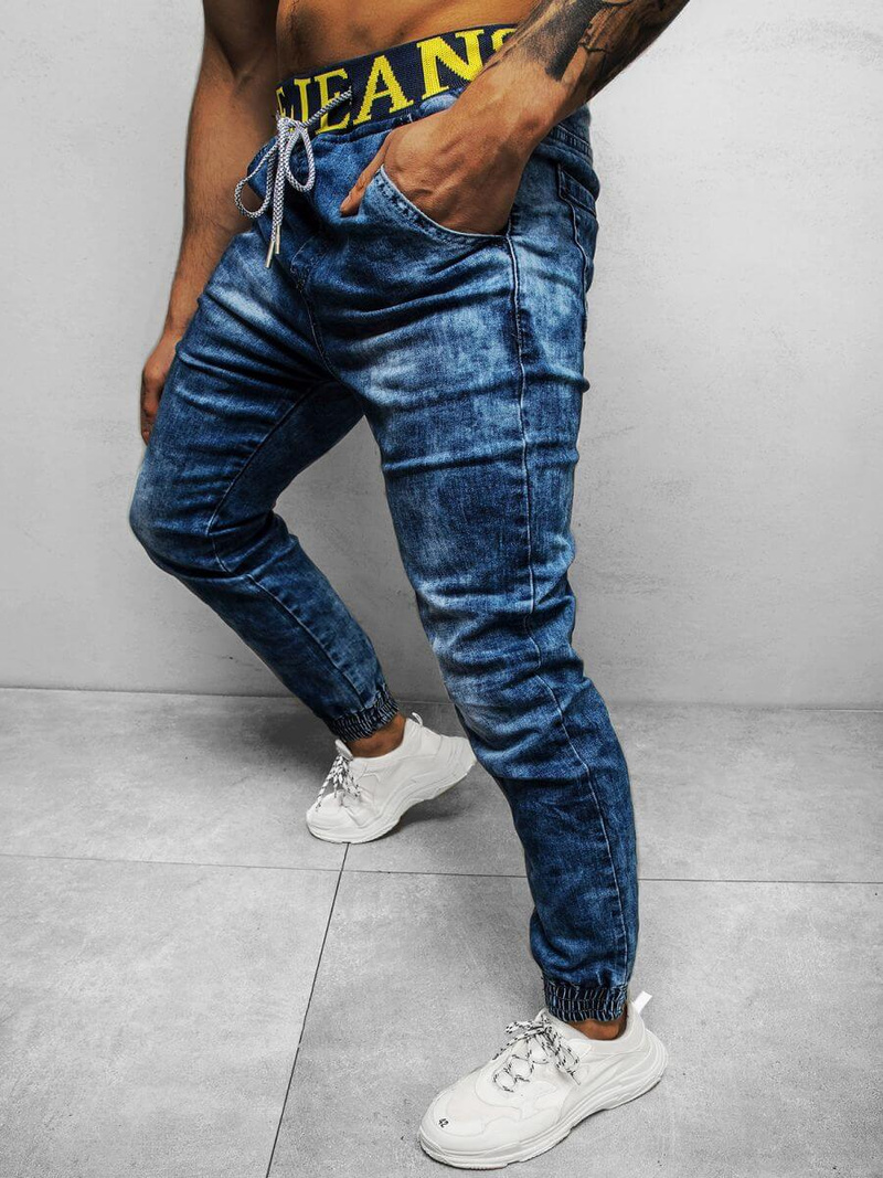 Штани чоловічі джоггери Синi OZONEE DR/TF113