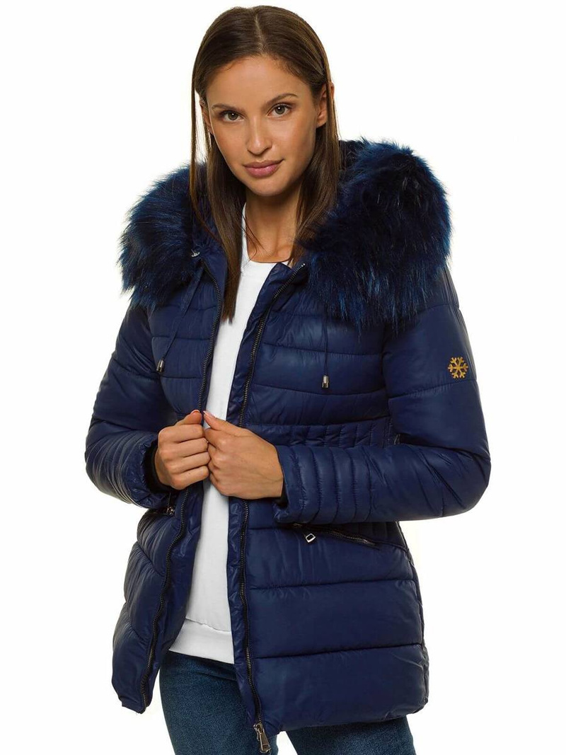 Kurtka zimowa damska granatowa OZONEE O/SW027/2