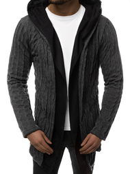 Bluza z kapturem męska grafitowa OZONEE MACH/2138