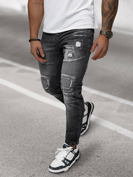Spodnie jeansowe męskie czarne OZONEE NB/MP0142N