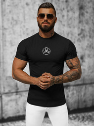 T-shirt męski slim fit czarny OZONEE NB/MT3043
