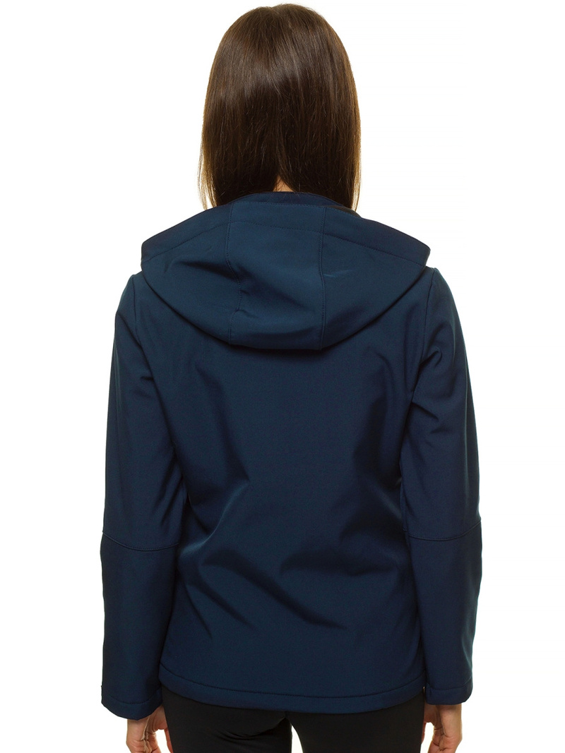 Kurtka softshell damska z kapturem granatowa OZONEE JS/HD181/4