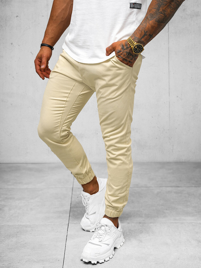 Штани чоловічі джоггери Бежевi OZONEE O/399