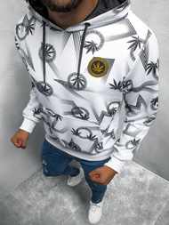 Bluza z kapturem męska biała OZONEE O/HM516