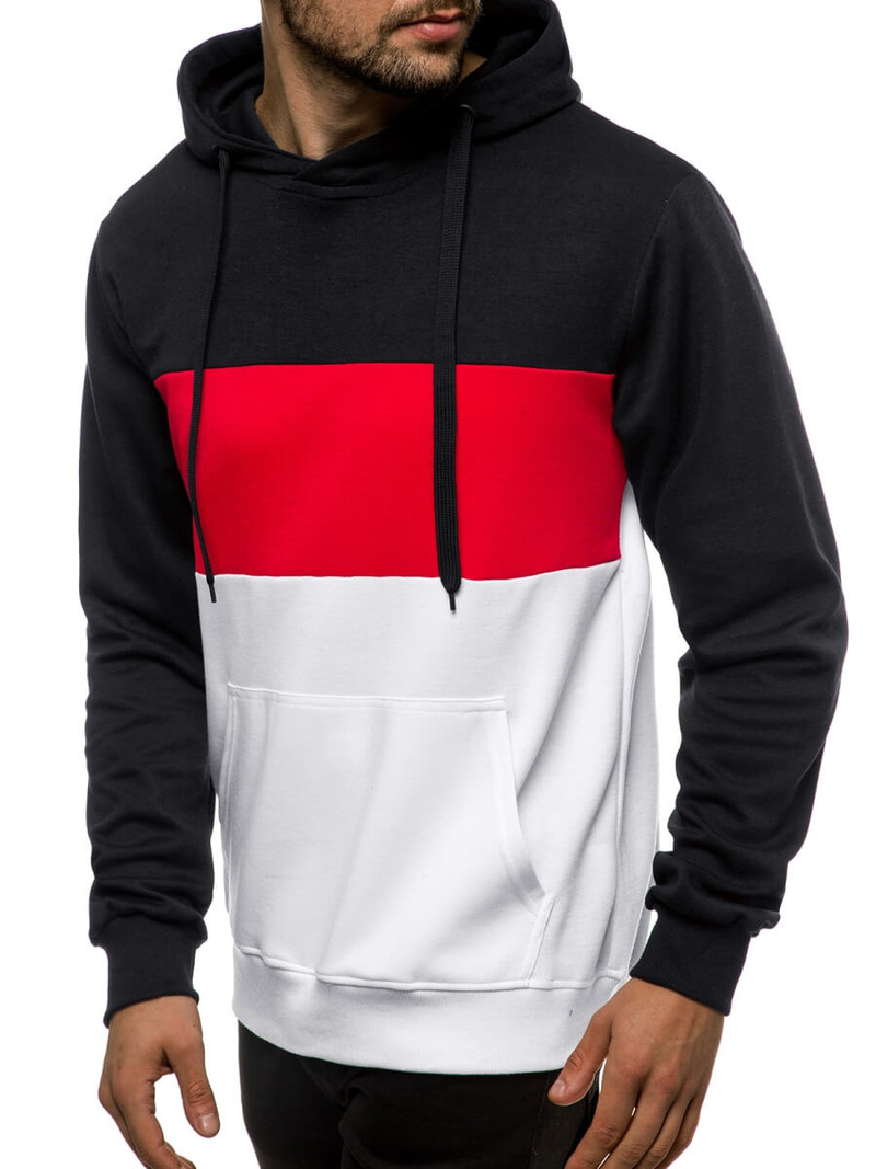 Bluza z kapturem męska biała OZONEE JS/JZ11059