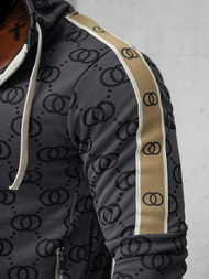 Komplet dresowy męski czarny OZONEE O/FF5053AB