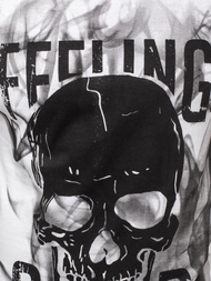 Koszulka bez rękawów męska z nadrukiem biały OZONEE O/1259Z