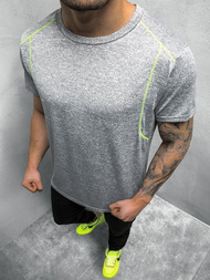 T-Shirt męski bez nadruku szary OZONEE JS/HM089/3