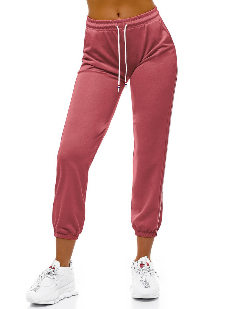 Spodnie dresowe damskie ciemno-różowe OZONEE JS/1020/A17/B