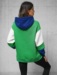 Bluza z kapturem oversize zielona OZONEE O/SWE23036Z