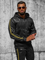 Komplet dresowy męski czarny OZONEE JS/3C555