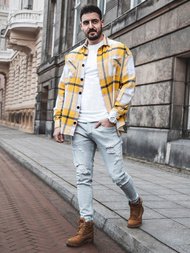 Spodnie jeansowe męskie szare OZONEE O/ES8033