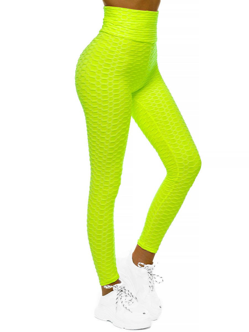 Legginsy damskie żółto-neonowe OZONEE JS/YW88024/26