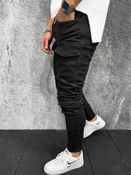 Spodnie jeansowe męskie czarne OZONEE O/B6544