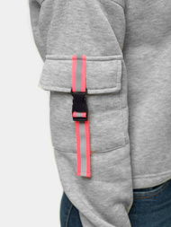 Bluza z kapturem damska szara OZONEE JS/B26031