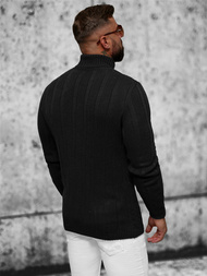 Sweter męski golf czarny OZONEE L/2665Z