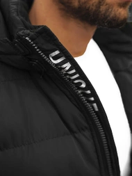 Kurtka zimowa męska pikowana czarna OZONEE JS/M8107