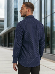 Koszula męska elegancka granatowa OZONEE V/V181