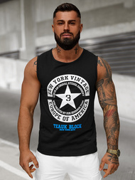 Koszulka bez rękawów męska czarna OZONEE JS/8B1721/3Z