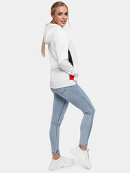 Bluza z kapturem damska biała OZONEE JS/JK88125/1Z