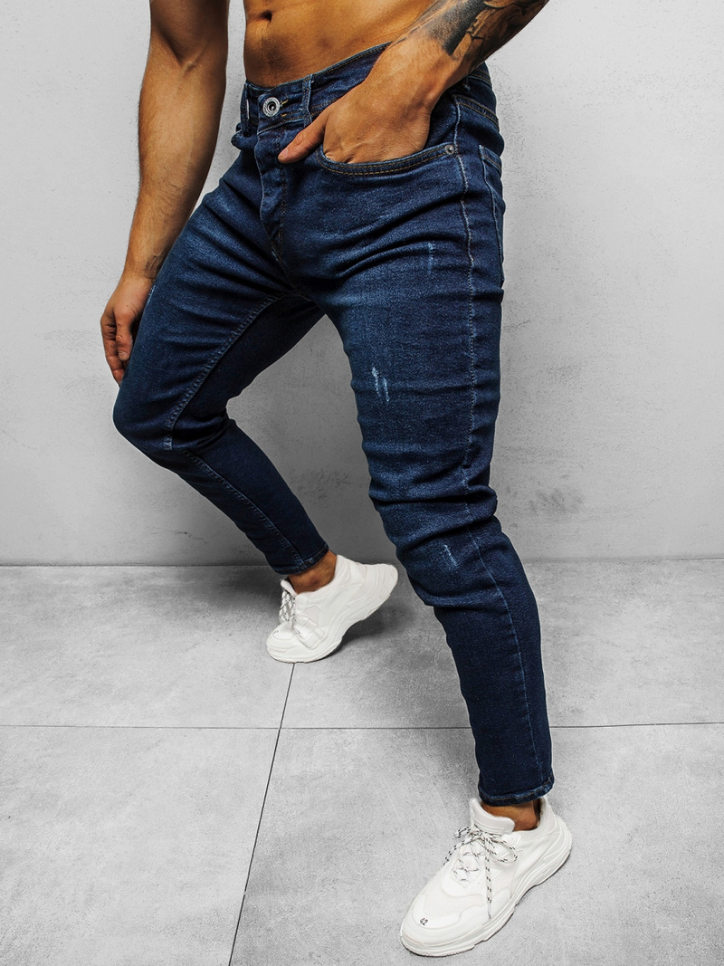 Spodnie jeansowe męskie granatowe OZONEE E/1266SP