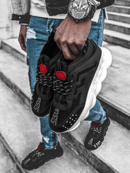 Sneakersy czarno-białe OZONEE G/2020