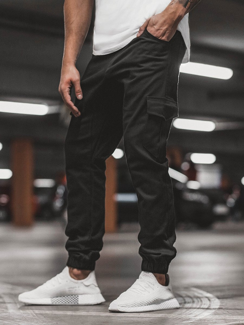 Штани чоловічі джоггери Чорнi OZONEE A/404