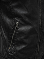 Kurtka skórzana męska czarna OZONEE YD/BF5916309Z