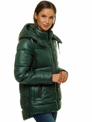 Kurtka zimowa damska ciemnozielona OZONEE O/M1552/38