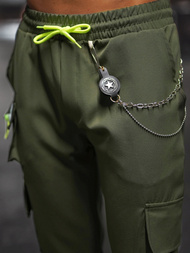 Spodnie męskie chino joggery khaki OZONEE O/CP149Z