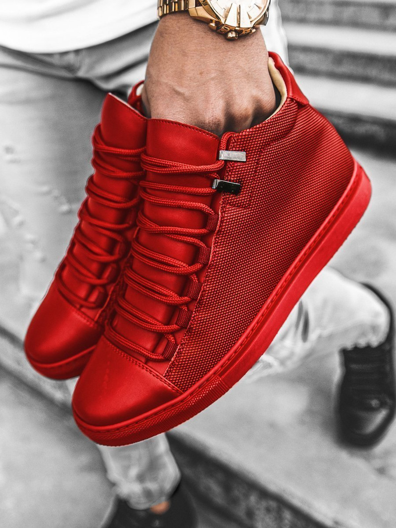 Снікерси високі Червонi OZONEE G/222