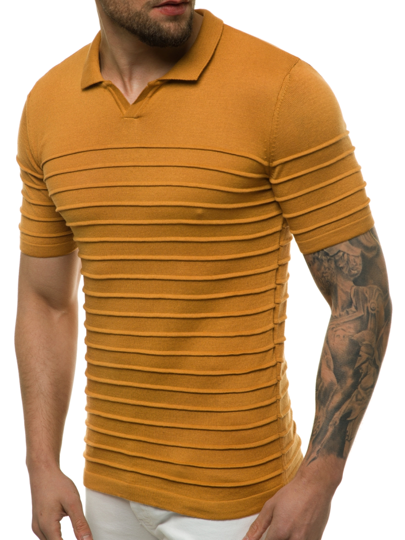 Светр чоловічій Гiрчичний OZONEE L/2318