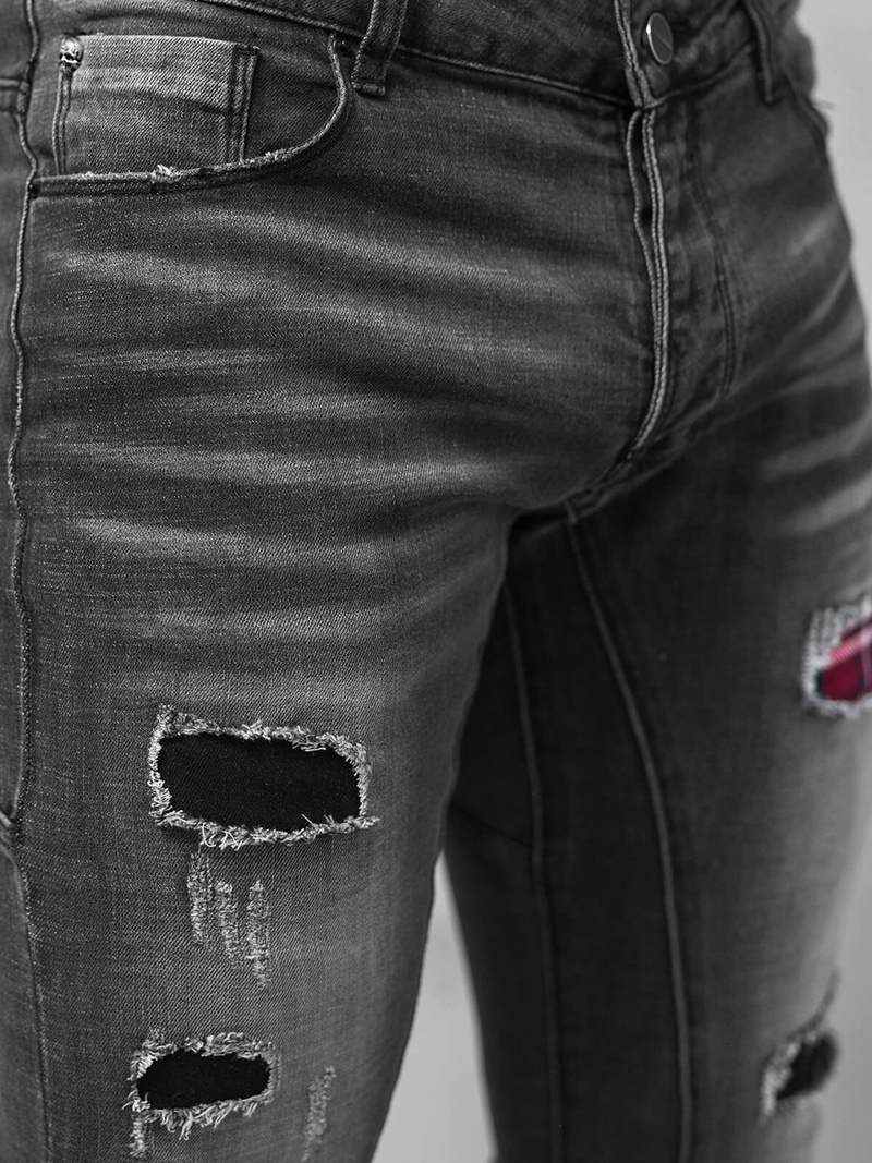 Spodnie jeansowe męskie czarne OZONEE NB/MP0050NZ