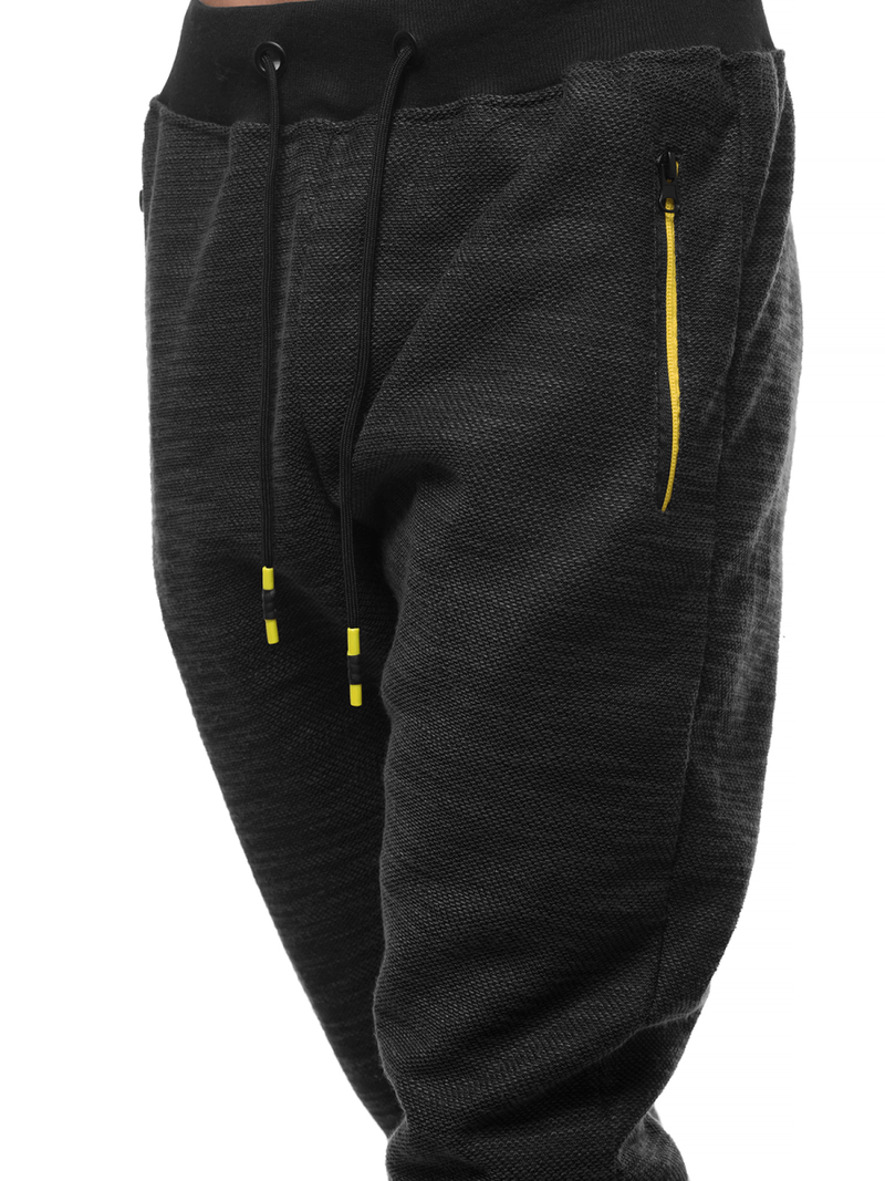 Spodnie dresowe męskie czarne OZONEE JS/K60019