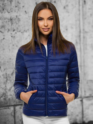 Kurtka przejściowa damska pikowana granatowa OZONEE JS/M20311/215
