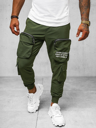 Spodnie męskie chino joggery khaki OZONEE O/PS5513